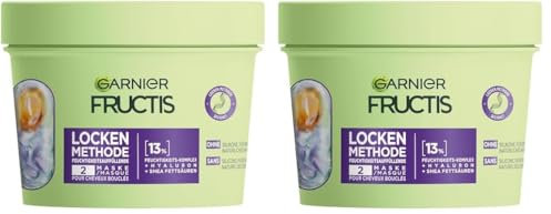 Garnier Feuchtigkeitsauffüllende Haarmaske für alle Arten von Locken, Repariert & revitalisiert, Mit Hyaluron und Shea-Fettsäuren, Vegan, Ohne Silikone, Fructis Locken Methode, 1 x 370 ml