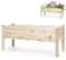 GiantexUK Wooden Raised Garden Bed, Elevated Planter Box with Storage Shelf, Plants Vegetables Herbs Flowers Planting Stand Holder for Balcony Courtyard Patio (119x42x51cm, without Shelf, Natural)