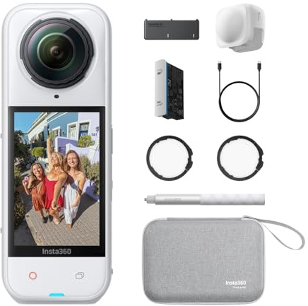 Insta360 X5 Essentials Bundle White - 8K 360 Camera, Dual 1/1.28 Sensors