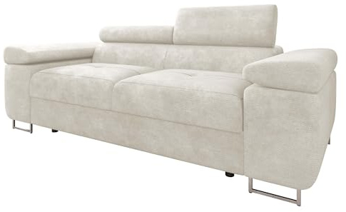 Mirjan24 Sofa Torezio II mit Verstellbarer Kopfstütze (Lumo 55)