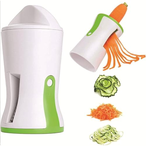 3 in 1 Spaghetti di Zucchine Attrezzo,Spiralizzatore di Verdure,Taglia Zucchine,Spiralizzatore per Zucchina Cetrioli,Facile da Usare e Comodo da Pulire