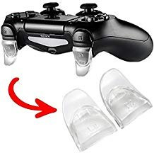 Ambertown® 2 paia L2 R2 Trigger estensori Buttons per Playstation 4 PS4 PS4 Slim Pro controller Clear