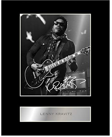 Lenny Kravitz Signiert Foto Display Performance