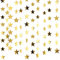 Patelai Papiergirlande mit goldenem Glitzer, zum Aufhängen, Dekoration für Hochzeit, Geburtstag, Weihnachten, Festival, Party (Satz von A, Gold)