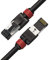 LINKUP - Certificato Versiv┃Cavo Ethernet Cat7-30cm (Confezione da 6) Cavi patch S/FTP RJ45 a doppia schermatura 10G┃per Internet LAN Switch Router Pannello Gaming┃Altissima velocità┃26AWG Nero