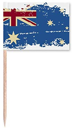 Bandera de Australia con sabor retro ilustración de palillo de dientes para decoración de fiesta