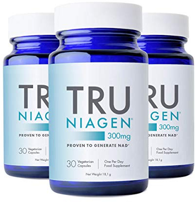 TRU NIAGEN Klinisch Untersucht NAD+ Supplement 300mg 90 Kapseln, 1 pro Tag | Bildet nachweislich NAD, Nicotinamid Ribosid trägt zur Verringerung von Müdigkeit und Ermüdung bei, Vorrat für 3 Monate, 3x30