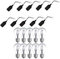 NCC-Licht 10 x Baufassung Lampenfassung Renovierfassung E27 schwarz mit Steckklemme + 10 x Halogen Birne 42W = 60W E27 klar 630lm dimmbar