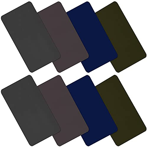 WILLBOND 8 Nylon Reparatur Patch, Dunkelgrau, Braun, Armeegrün, Dunkelblau | Selbstklebend, Wasserdicht, Nylon Reparatur Patches, Leicht und Praktisch, für Kleidung, Zelte, Rucksäcke, Jacken