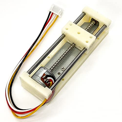 Micro moteur pas à pas 2 phases CC 5 V 4 fils rail linéaire course 48 mm actionneur de scène linéaire vis plomb moteur pas à pas petit moteur électrique angle de pas de 18 degrés