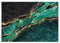WallArena - Vlies Fototapete Marmor Grün Gold Schwarz Marmoroptik Steinoptik 152x104 cm - Fototapeten - Tapeten - für Wohnzimmer Schlafzimmer - Vliestapete Wandtapete Tapete 3D Effekt- inkl. Kleister