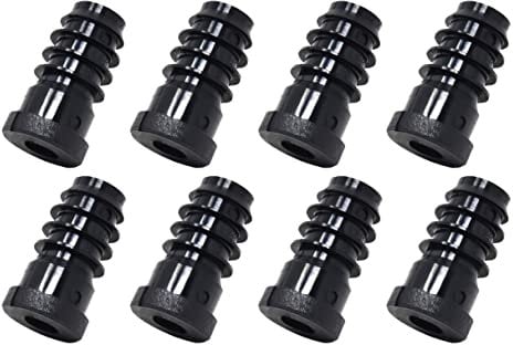 Design61 8X Gewindestopfen Justierstopfen für Rundrohr mit eingelegter Metallmutter Ø20 mm 1-1,5 mm mit M8 Innengewinde