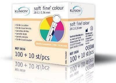 KLINION Soft fine colour Lanzetten 28 G 110St