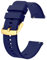 BISONSTRAP Uhrenarmband 21mm, Silikon Uhrenarmbänder mit Schnellverschluss für Männer Frauen (Dunkelblau, Gold Schnalle)