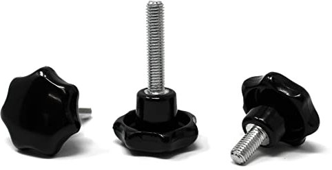 Ganter Normelemente/Sterngriffschraube mit Außengewinde nach DIN 6336 M10x30 mm/Duroplast/Gewindestange Stahl verzinkt/Sterndurchmesser 50 mm (1 Stück, M10x30 mm (50))