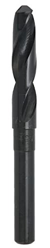Spiralbohrer-Bit-Set, Hochgeschwindigkeitsstahl-Bohrer mit Reduziertem Schaft 1/2-Zoll-Spiralbohrer mit Geradem Schaft, Schwarze 15,5-mm-Klinge, Reduziertes Bohrwerkzeug mit Geradem Schaft