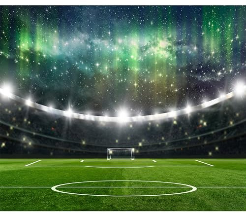 murando - Vlies Fototapete Fußball 350x256cm - Foto Tapete Schlafzimmer Wohnzimmer Vliestapete XXL Motivtapeten Bildtapete 3d Effekt Wand Dekoration - Fussballstadion Nordlicht i-C-10045-a-a