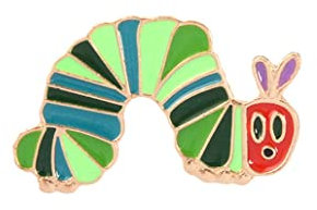 Zarte Brosche für Damen und Herren, Cartoon-Erdbeere, Wurm, Emaille, Anstecknadel, Kleidung, Schmuck, Brustnadel, Geschenk – Raupe