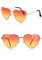 MIMIKRY Getönte Herzbrille mit Verlauf Party Brille Herzen Damen Herren JGA Festival, Farbe:Rot