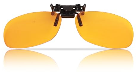 WOOXGEHM Blaulichtblockierende Clip-Brille, um 180 Grad Vertikal Umklappbar, Schutz vor UV-Blaulicht, Blockierende Randlose Brille Für Bildschirm-PC-TV-Gaming(Quadrat)