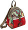 DEEVORCA Mode Damen Rucksack Vintage Umhängetasche Lässig Anti-Diebstahl Brusttasche Arbeit Reisen Einkaufen Sport Klein Sling Bag Nylon Print Crossbag Schultertasche Handtaschen Rot B