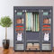 TactFire Armoire de Rangement en Tissu, Penderie avec Housse, Armoire Chambre Portable, Armoire à Vêtements, pour Chambre D'adulte avec 5 Couches 12 Compartiments, 150 x 45 x 175 cm, Gris