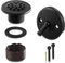 CalcMetal Kit de garniture de trop-plein pour baignoire avec deux vis assorties, facile à installer, noir mat