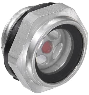 CoCud Vetro Livello Olio Compressore Aria, | Maschio G1/2 | Finestra Indicazione Livello Olio Alluminio Testa Esagonale - (Applicazioni: Accessori Scatola Del Cambio), 1Pz