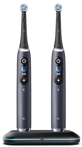 Dual Electric Toothbrush Charger for OralB iO Series 10/9 / 8/7 / 7G, Magnetic Charging Base with LED Indicator (Travel-friendly) USB Powered Replacement for Braun OralB iO Models