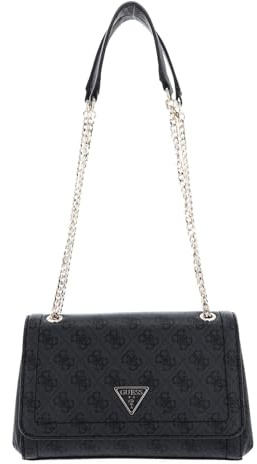 GUESS Noelle Girlfriend Satchel Coal Logo