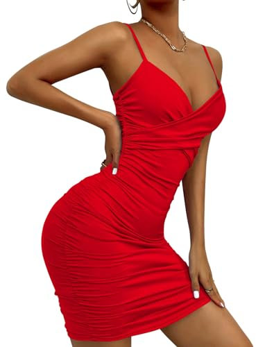 Bodycon Bretelles Robe Sexy Femme Elegant Robe Moulante Cocktail Soirée