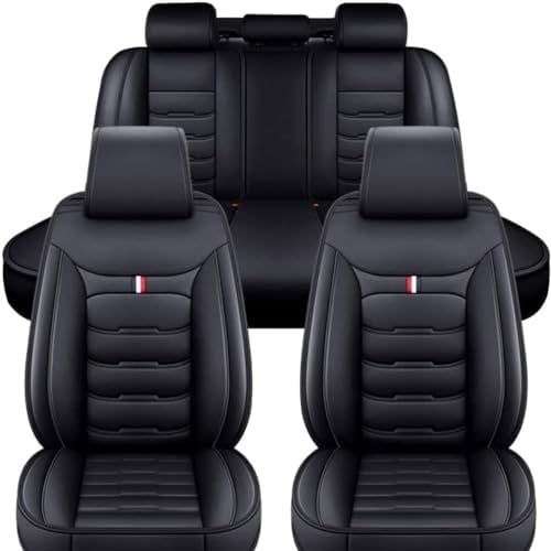 SSIMOO Auto Sitzbezüge Set für Mercedes Benz GLC-Class 300/200/300e/250 X253/C253, Vorne und Hinten Leder Schonbezüge Wasserdicht Zubehör Innenraum