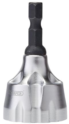 Draper External Chamfer Deburring Tool, 13-19mm - 10073 - Three Cemented Carbide Blades Quick Release Hex Shank