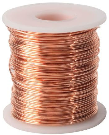 99.9% Soft Copper Wire,16 Gauage(1.3 mm),1 Pound 128ft Spool Pure Copper Wire for Jewelry Making, Beading,Electroculture (1, 16 Gauage(1.3 mm),1 Pound)
