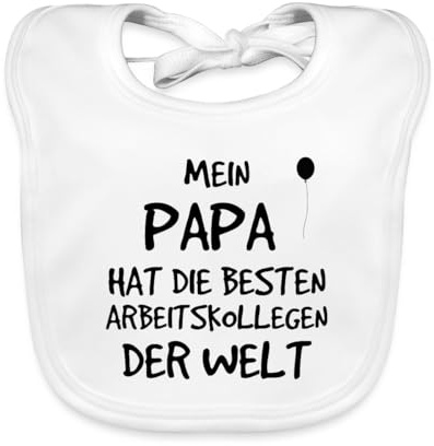 Spreadshirt Papa Hat Beste Kollegen Geschenk Geburt Bio Baby Lätzchen | Waschbares Baby-Lätzchen