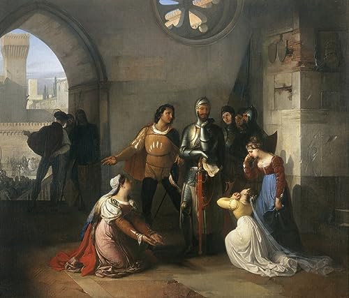 PTLYE Reproduktion Modern Wandbild Poster Wandbilder Pietro Rossi Von Francesco Hayez Wand-Kunst Bildfür Wohnkultur 60x90cm