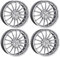 4x AUTEC Felgen Alufelgen LAMERA 8.0x19 ET47 5x112 Hyper Silber kompatibel mit Audi TT A3 S3 S4 RS 3 A6 A4