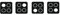 A Set of Cooker Stickers Symbol for Marking Electric Cooker Gas Stove Ovens (RPM2/2) (White Symbols on Black Background, 9mm)
