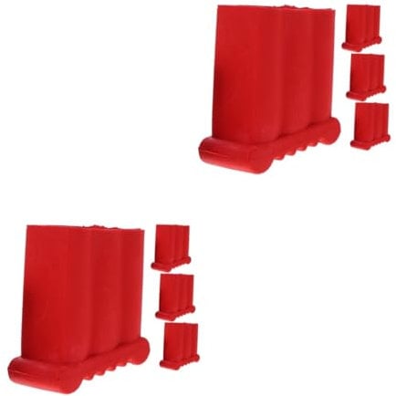 Amosfun 8 Pcs Ladder Foot Cover Ladder Foot Protector Non Slip Ladder Feet Extension Ladder Covers Ladder Legs Covers Bunk Bed Ladder Pads Ladder End Caps Steep Ladder Foot Pads Rubber Red