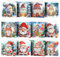 DIY 5D Diamond Painting Grußkarte mit Umschlag, 5D Diamant Malerei Weihnachten Karten Geburtstag Karte Weihnachtskarte Diamant Painting Geschenkkarte Weihnachtsdeko (12Pcs E)
