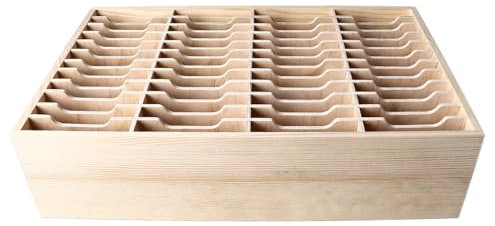 Handy-Box-Aufbewahrungskoffer mit 48 Fächern, Tisch-Holzhalter für Zuhause, Klassenzimmer