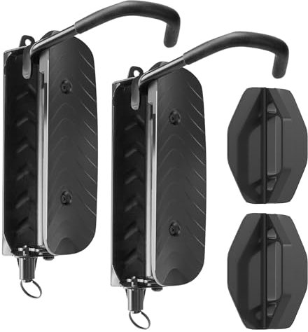 JAGASOL Schwenkbare Fahrrad-Wandhalterung, vertikaler Fahrradträger für Garage, platzsparende Fahrradaufbewahrung und Aufhänger mit Gangpositionssperre, unterstützt bis zu 29,9 kg, Schwarz, 2 Stück