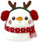 POPOYU Weihnachten Schneemann Plüsch Kissen Spielzeug, Schneemann Kissen mit einem Liebesschal mit roten Ohrenschützern, süße Plüsch Kissen Puppe Weiche Baumwolle Plüsch Puppe, für Kinder Mädchen