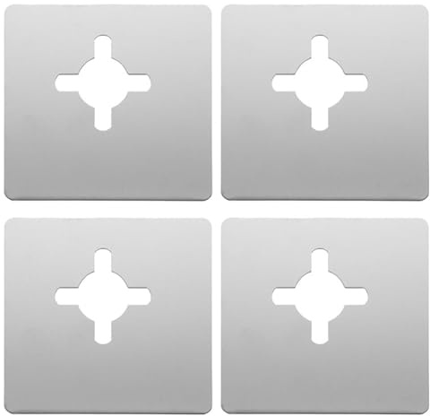 IWOWHERO Placas De Refuerzo De Puerta De Acero Inoxidable 4piezas Kit De Reparación De Cerradura Cubiertas De Cerrojo Compatible Manijas Estándar Adecuado Para Hogares y Oficinas