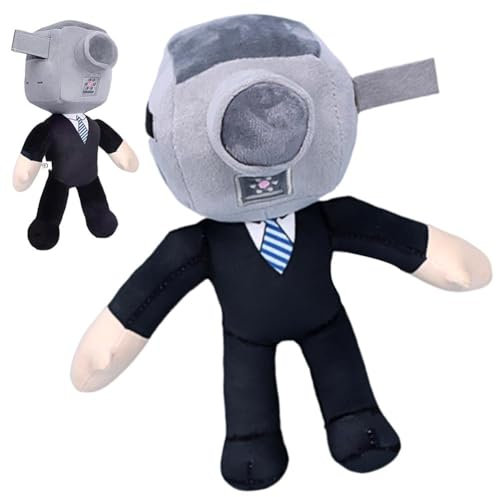 MIFKLMV 26 cm Toilet Plüschtier, Cameraman Figuren Kuscheltier,Toilet Kreatives Cameraman Plüschtier für Spiele Fans, Lustige und Einzigartige Gefüllte Puppen, Geburtstagsgeschenke für Kinder B