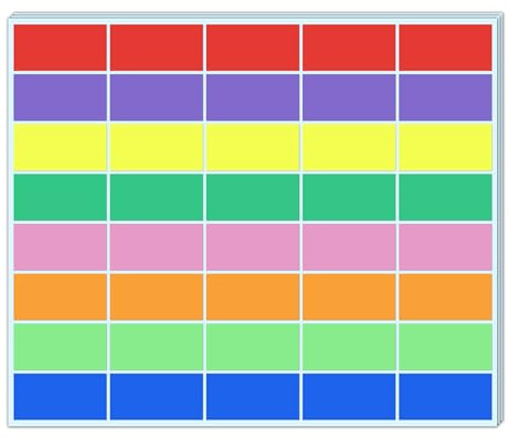 1000 Stück - Etiketten Selbstklebend Bunt, Farbige Aufkleber Umzug | Klebeetiketten zum Beschriften, 50 x 25 mm, 8 Farben