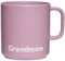 Design Letters Kaffeebecher mit Henkel Grandmom | Geschenk für Oma | Oma Tasse | Porzellan Kaffeetasse | Tasse mit Spruch | Cappuccino Tassen | Teetasse 250 Ml