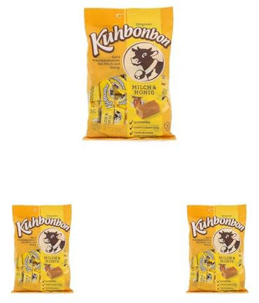 Kuhbonbon Caramelos Con Leche Y Miel 200 g (Paquete de 3)