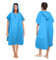 Poncho de baño para hombre y mujer, poncho de microfibra, para el vestuario largo con capucha, ideal para la playa, surf, surf (azul cielo)