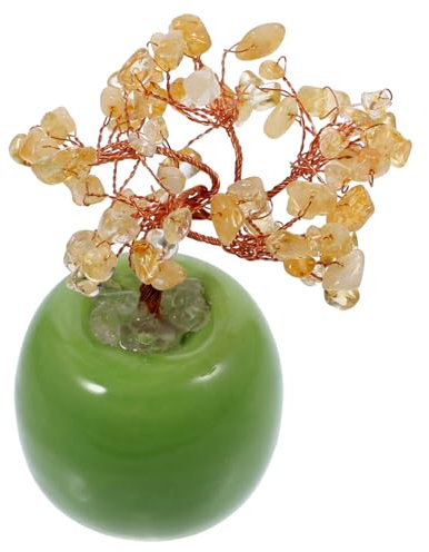 Cabilock Adorno De Vaca Lechera Árbol del Dinero Olivo Artificial Árbol Bonsai En Interior Árbol Falso para Piscina Vides Piedra Preciosa Planta De Dinero Largo Moneda Colorful Cristal